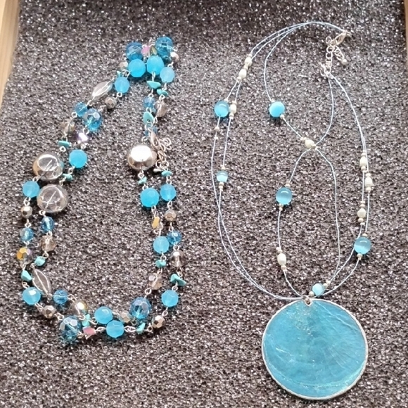 Jewelry - Blue Beaded‎ Necklace Set